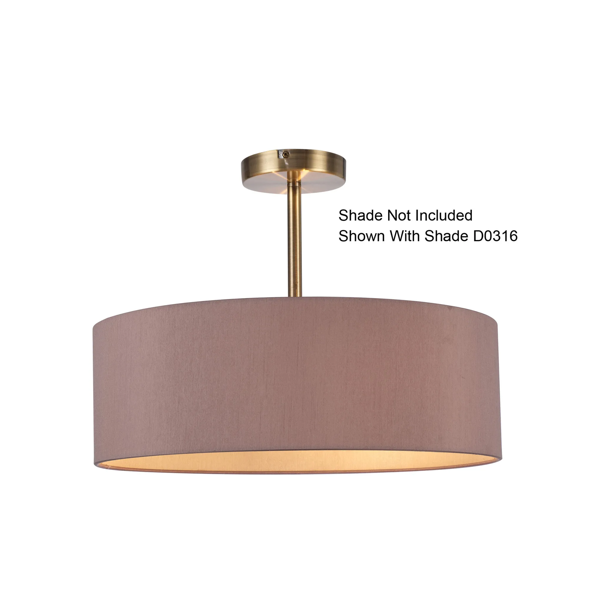 Baymont Semi Flush 3 Light Antique Brass D0337  Deco Baymont AB